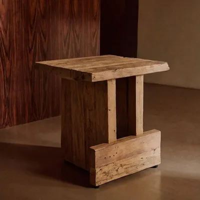 Stools - The Suku Block Stool - Natural - BAZAR BIZAR LIVING