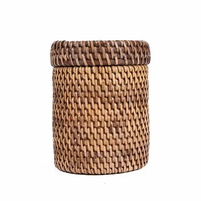 Caskets and boxes - The Rattan Canister - Natural Brown - BAZAR BIZAR LIVING