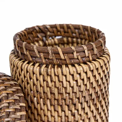 Caskets and boxes - The Rattan Canister - Natural Brown - BAZAR BIZAR LIVING