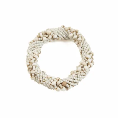 Couverts & ustensiles de cuisine - Le Rond De Serviette Beaded - Blanc - BAZAR BIZAR LIVING