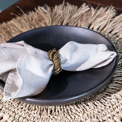 Kitchen utensils - The Beaded Napkin Ring - Gold - BAZAR BIZAR LIVING