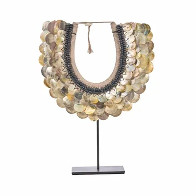 Sculptures, statuettes et miniatures - Le Clam Couture Sur Support - Naturel - BAZAR BIZAR LIVING