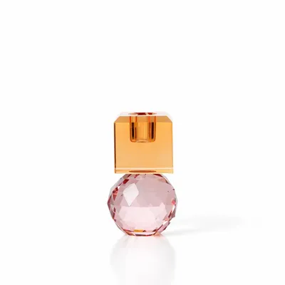 Bougeoirs et photophores  - Le Bougeoir Citrine & Rose Quartz - BAZAR BIZAR LIVING