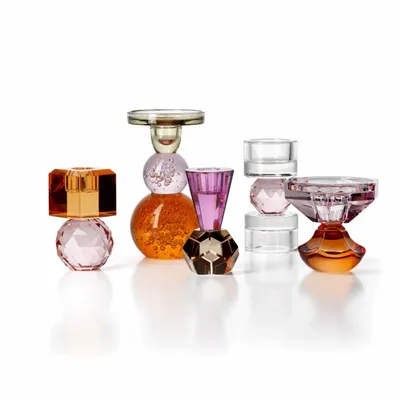 Bougeoirs et photophores  - Le Bougeoir Citrine & Rose Quartz - BAZAR BIZAR LIVING