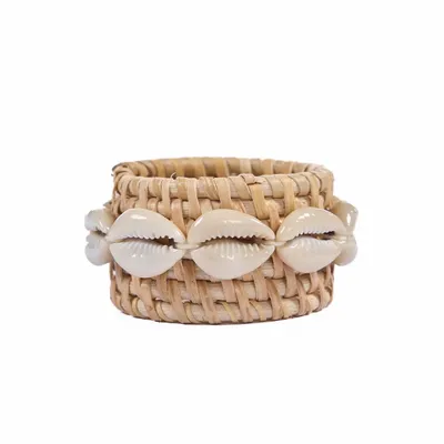 Couverts & ustensiles de cuisine - Le Rond de Serviette Rattan Shell - Blanc Naturel - BAZAR BIZAR LIVING