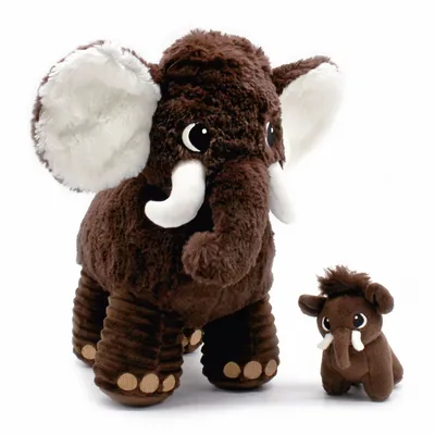 Soft toy - Mammouth Daddy-Baby Plush The Ptipotos - LES DEGLINGOS