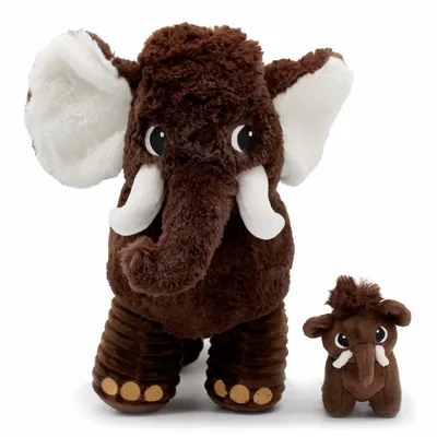 Soft toy - Mammouth Daddy-Baby Plush The Ptipotos - LES DEGLINGOS