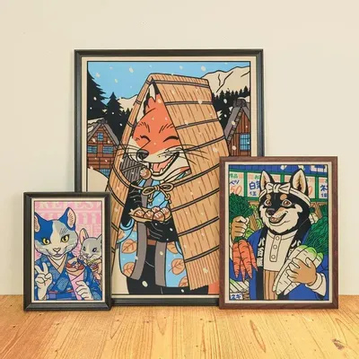 Poster - Print " Afternoon in Harajuku" - (Size 30x40cm or A4 - YEAAAH! STUDIO