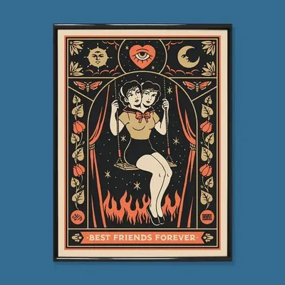 Poster - Print " BFF” - Size 30x40cm - YEAAAH! STUDIO