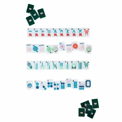 Gifts - Green & White House Tiles - THE MAHJONG HOUSE