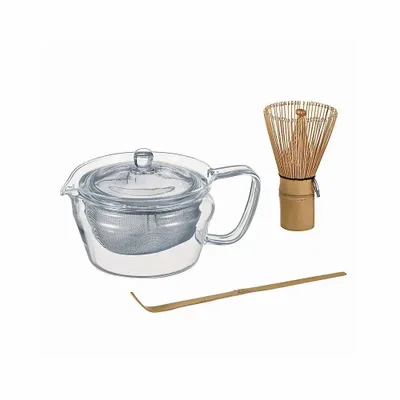 Tea and coffee accessories - Matcha bowl set - transparent glass teapot/HARIO - ABINGPLUS