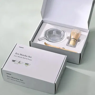 Tea and coffee accessories - Matcha bowl set - transparent glass teapot/HARIO - ABINGPLUS