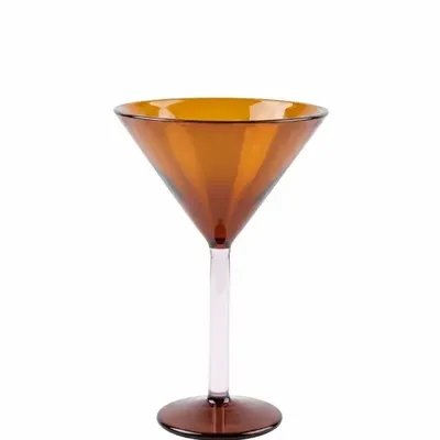 Stemware - Amber and pink cocktail glass - CHEHOMA