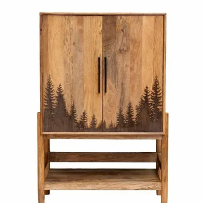 Wardrobe - Cabinet 2 engraved doors Forestia - CHEHOMA