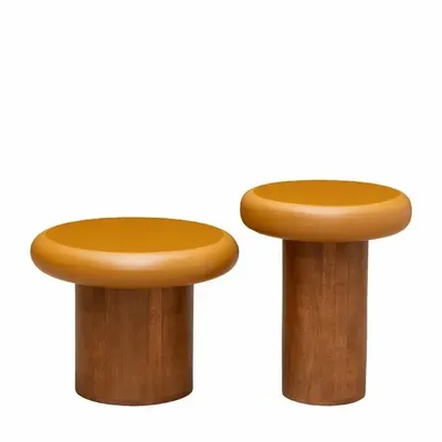 Other tables - S/2 side tables mustard top Humus - CHEHOMA