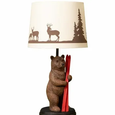 Lampes à poser - Lampe ours avec ski et A/j décoré - CHEHOMA
