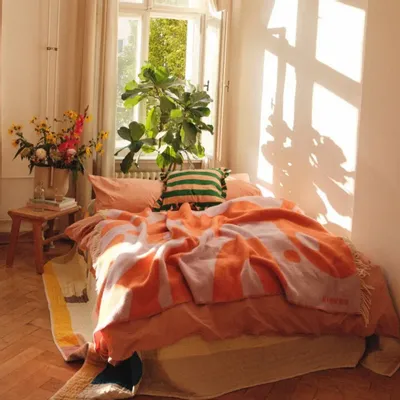 Plaids - Plaid en laine violet et orange - KLEKKS NO. 8 - KLEKKS