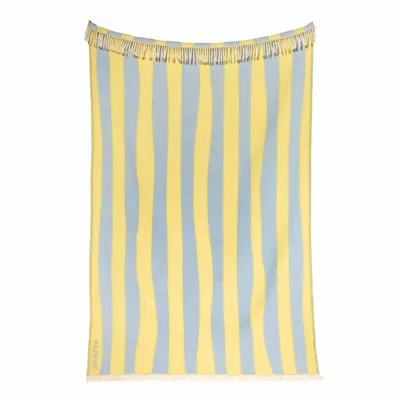 Plaids - Plaid en laine bleu clair et jaune - KLEKKS NO. 24 - KLEKKS