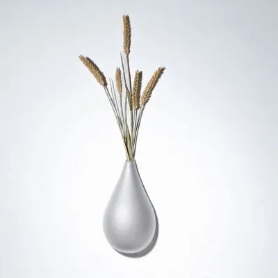 Accessoires de déco extérieure - GOUTTE DE TERRE (soliflore pour fleurs séchées) - MONOCHROMIC CERAMIC