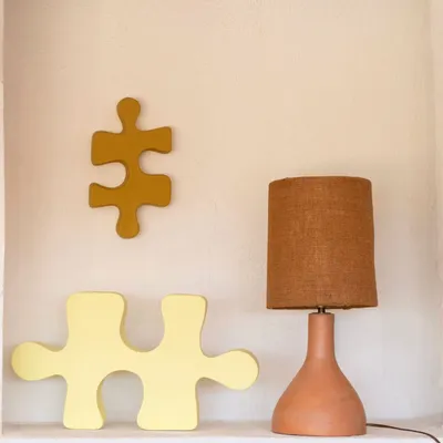 Outdoor decorative accessories - PUZZLE - MONOCHROMIC CERAMIC