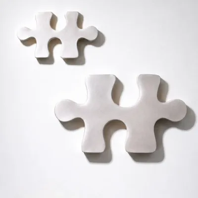 Outdoor decorative accessories - PUZZLE - MONOCHROMIC CERAMIC