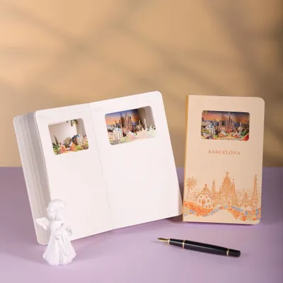 Stationery - 3D Paper Art Notebook — Barcelona - BUDDHIHERZ