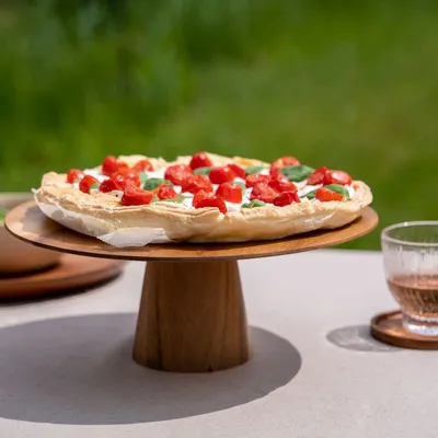 Platter and bowls - Acacia cake plateau - KINTA