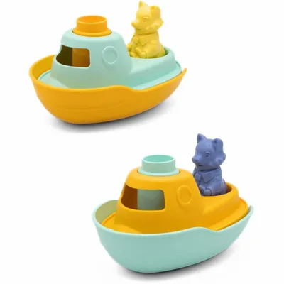 Jouets enfants - Bateau Pastel - Jouet de bain fabriqué en France en matière recyclée - SIMPLE. (BY LE JOUET SIMPLE)