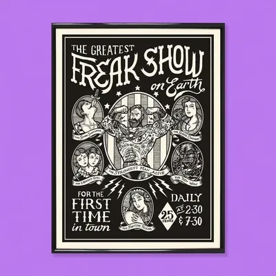 Affiches - Affiche "Freak Show" (Format 30x40cm) - YEAAAH! STUDIO