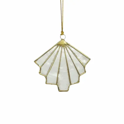 Other Christmas decorations - Trim art deco zigzag capiz - KINTA