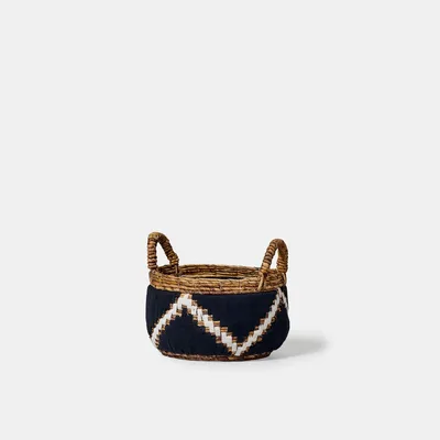 Decorative objects - Hidam basket made of natural banana fiber and macrame (small) - DESIGN TRIP