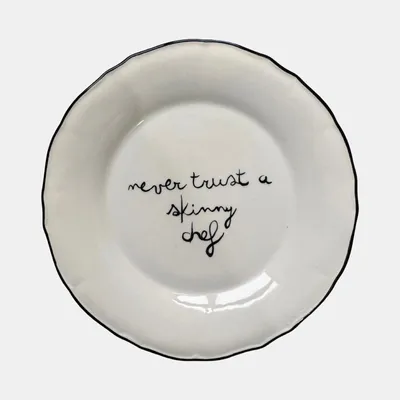 Assiettes au quotidien - 'Never trust a skinny chef' dinner plate - STUDIO NOTICED