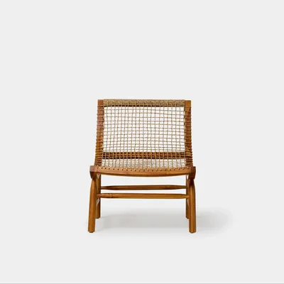 Fauteuils - Fauteuil Malas  en bois de teck naturel et corde - DESIGN TRIP