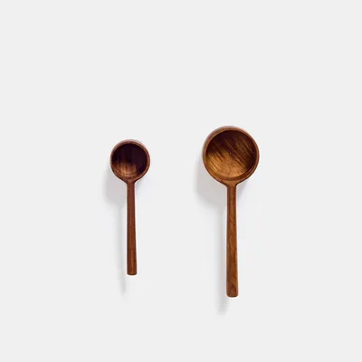 Kitchen utensils - Teak Wood Dosing Spoons Duo - DESIGN TRIP