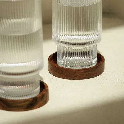 Table mat - Teak coaster - 8 cm - DESIGN TRIP