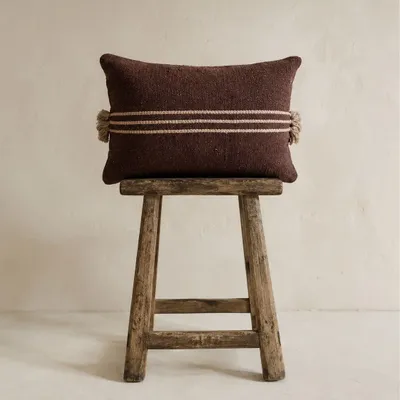 Fabric cushions - Chocolate cushion 100% natural cotton - DESIGN TRIP