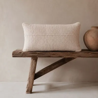 Fabric cushions - Ivory Cushion - Natural Jute - DESIGN TRIP