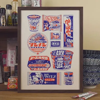 Affiches - Affiche "Instant Noodles" - Format 30x40cm - YEAAAH! STUDIO