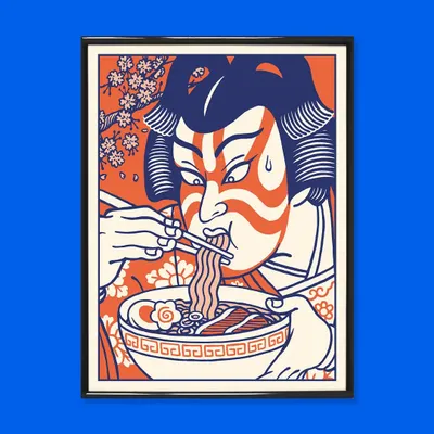 Affiches - Affiche « Kabuki Ramen » (format 50x70cm, 30x40cm ou A4) - YEAAAH! STUDIO