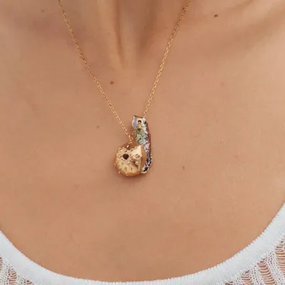 Jewelry - Iridescent Sea Urchin Pendant Necklace - CÂPÂ JEWELRY