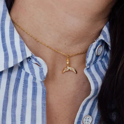 Jewelry - Whale - Tail Pendant Necklace - CÂPÂ JEWELRY