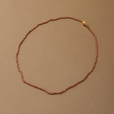 Jewelry - Gold Sand Beaded Necklace - CÂPÂ JEWELRY