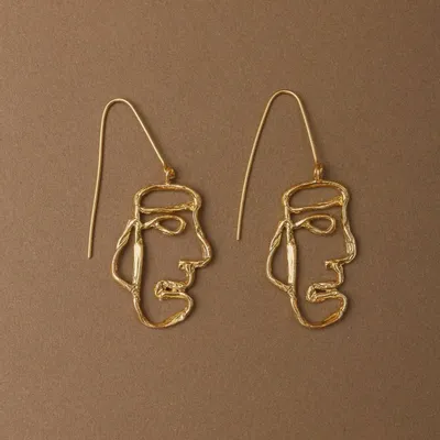Jewelry - Oba Line Face Earrings - CÂPÂ JEWELRY
