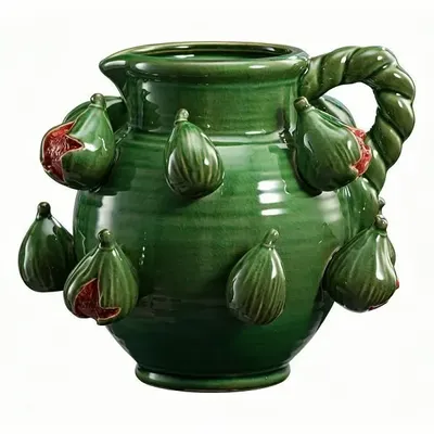 Carafes - PICHET CERAMIQUE VERT 'FIG' - FANCY