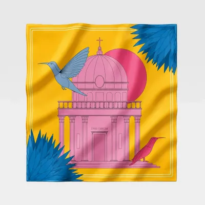 Scarves - URBS Tempietto Silk Scarf - URBS ROMA