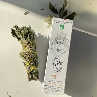 Cadeaux - Bouquet de fumigation du petit Loup - Bâton de fumigation bio - TOTEM NATURE