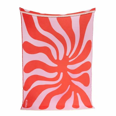 Plaids - Plaid en coton rouge et rose - KLEKKS NO. 5 - KLEKKS