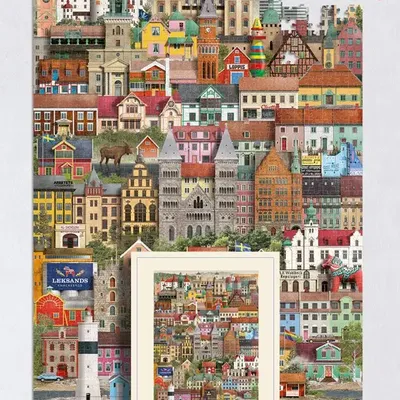 Design objects - MS0623 - Sverige Puzzle 1000 pieces - MARTIN SCHWARTZ