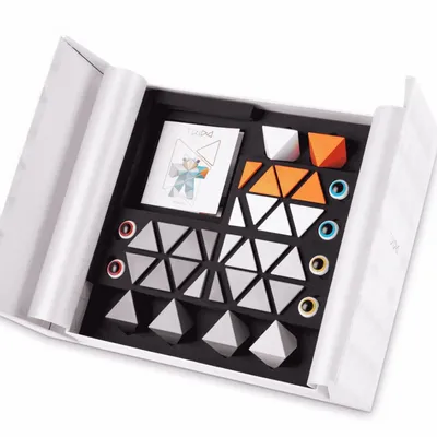 Jouets enfants - TRIDO Magnetic Blocks "Greyscale" – 36 Pieces - TRIDO