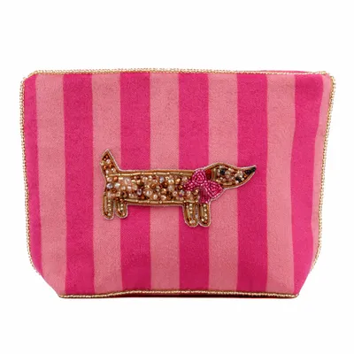 Bags and totes - Sausage Dog Velvet Pouch - MY DORIS